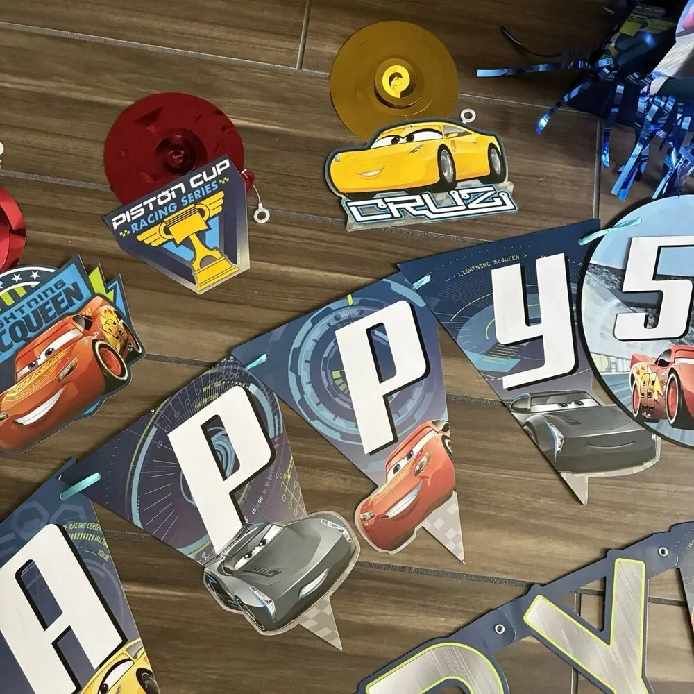 Disney Cars 3 Birthday Party Decorations Lightning McQueen Jackson Storm Cruz